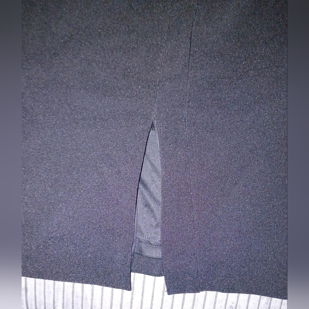 Black Dress, Faux Leather neck Area - Picture 4 of 10